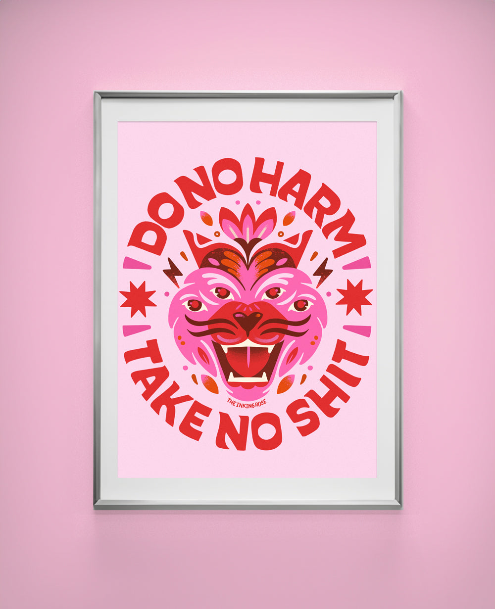 Do No Harm - Take No Sht - Lettering Print | 12x16" Poster