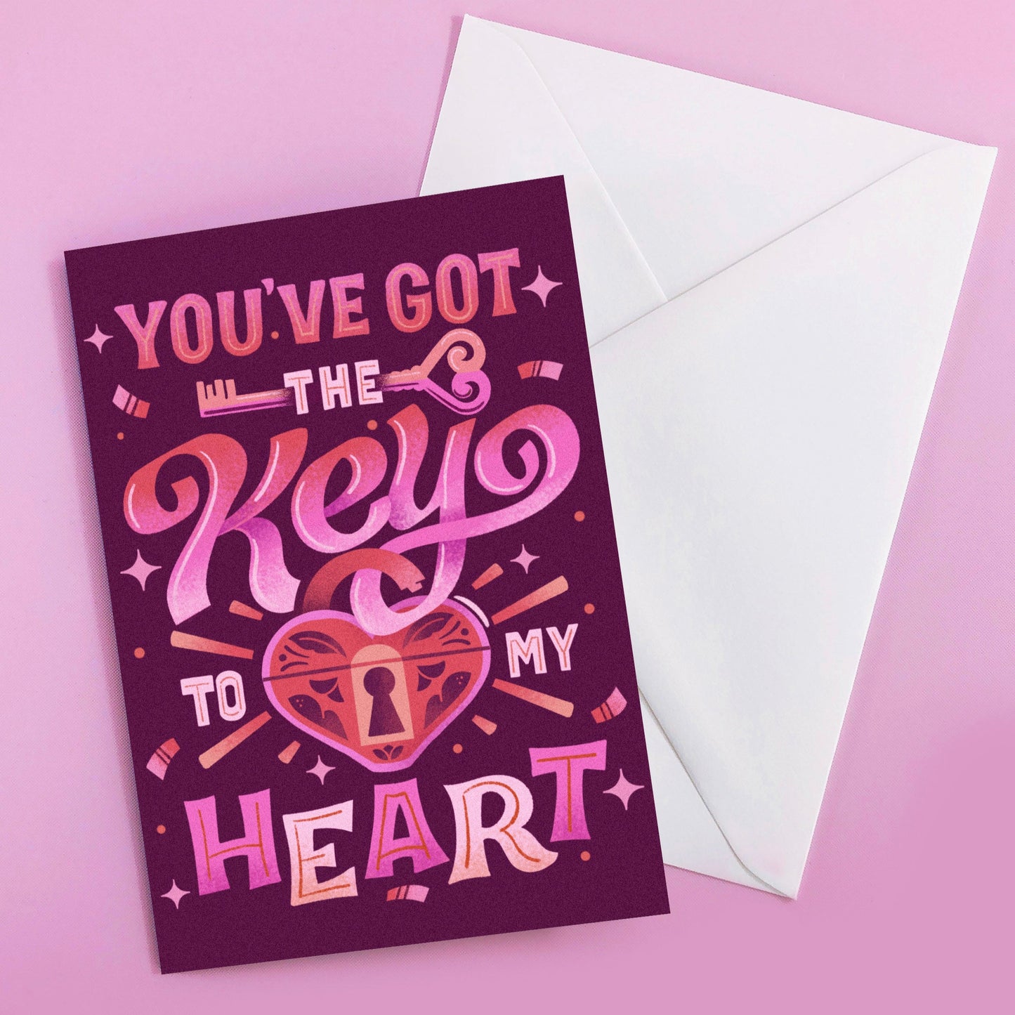 You've Got the Key to My Heart! - Pack of 10 Greeting Cards | FREE SHIPPING (US & CA)