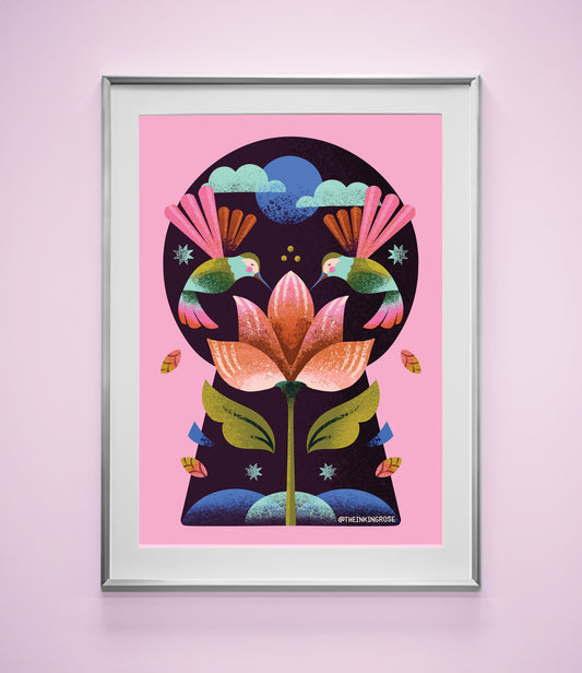 Hummingbirds Poster 11x17" Limited Edition Print